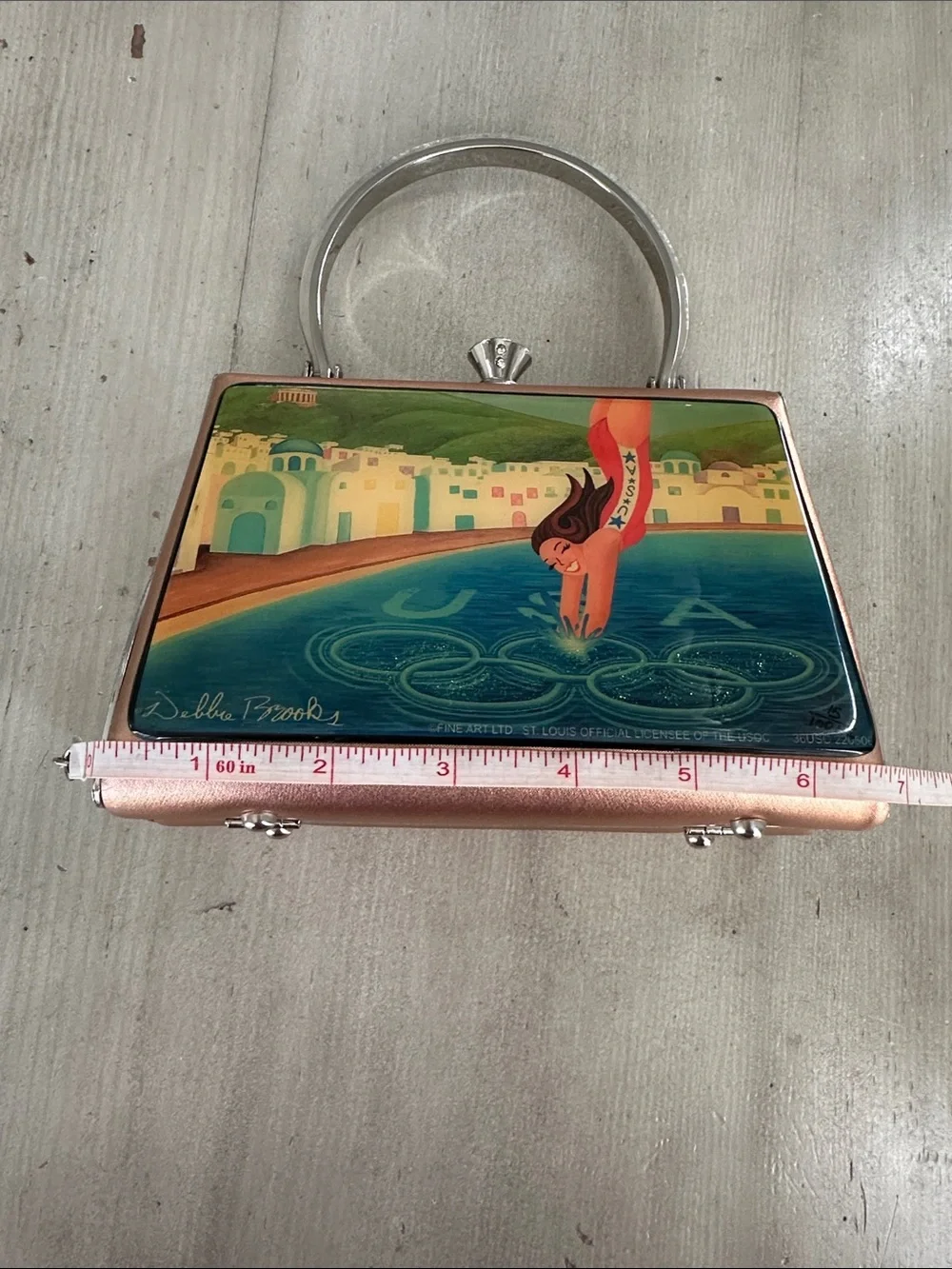 Vintage Debbie Brooks St. Louis Licensee of the USOC Clutch